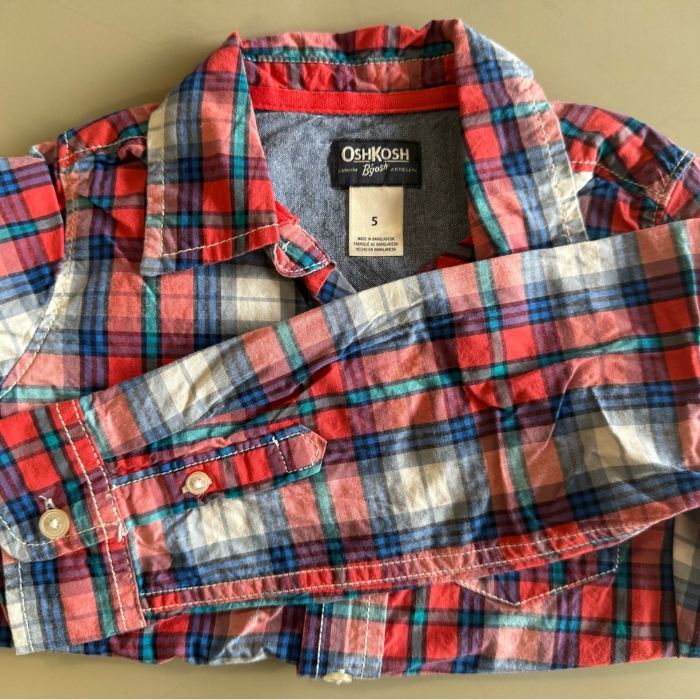 OshKosh B'gosh Colorful Plaid Button-Up